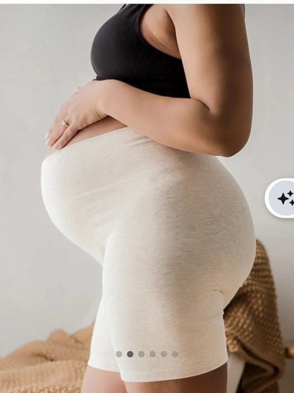 Sublime® Bamboo Maternity & Postpartum Bike Short NWT - Picture 2 of 2